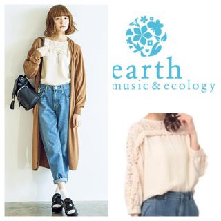 アースミュージックアンドエコロジー(earth music & ecology)のアースミュージック&エコロジー フリンジレースドッキングPO(シャツ/ブラウス(長袖/七分))