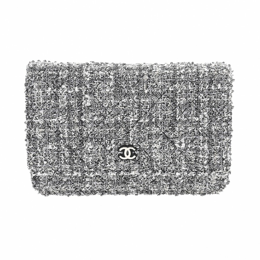 CHANEL - 中古 シャネル CHANEL AP0250 ランダムシリアル レディース ショルダーバッグ マトラッセ ホワイト/ブラック ツイード