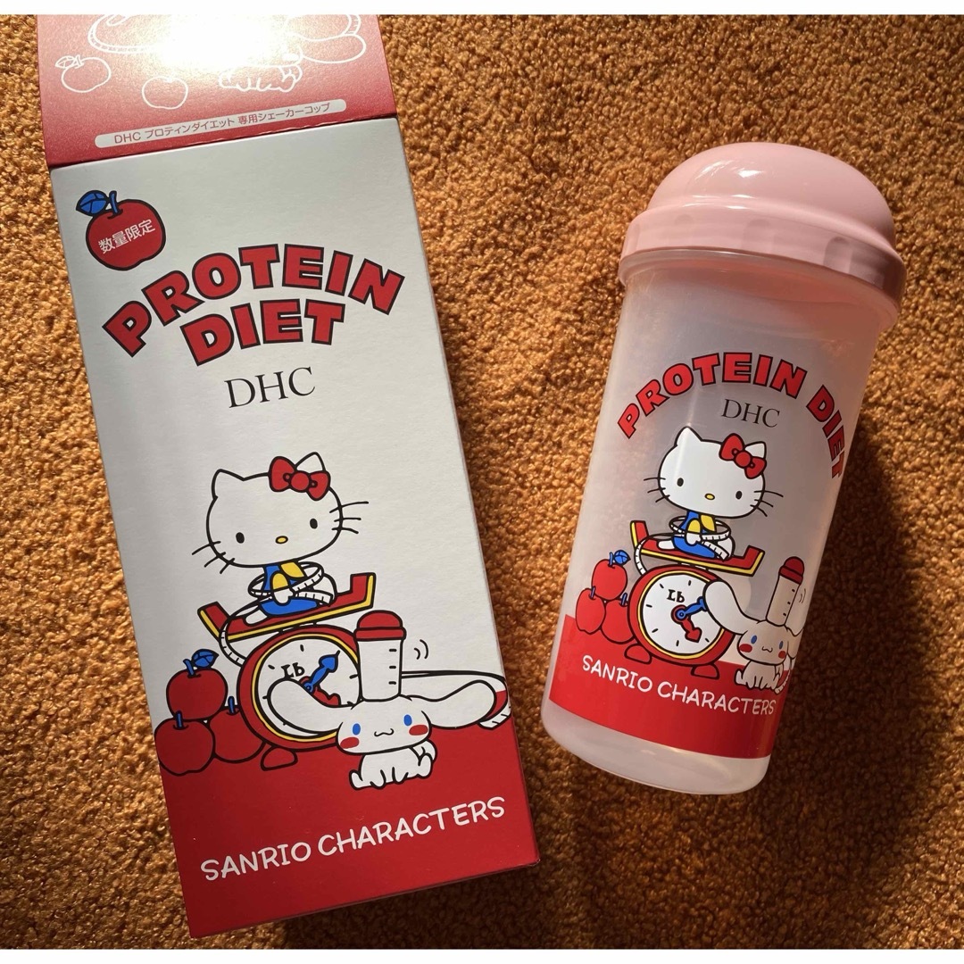 ハローキティ(ハローキティ)のDHC ハローキティー プロテイン専用シェーカーコップ 食品/飲料/酒の健康食品(プロテイン)の商品写真