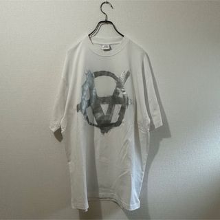 VETEMENTS - VETEMENTS フランネルシャツ 赤黒 ペンキプリントの VETEMENTS - VETEMENTS フランネルシャツ 赤黒 ペンキプリントの