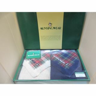 マンシングウェア(Munsingwear)のMUNSING WEAR　チェック柄　フェイスタオル　２枚組　マンシングウェア(タオル/バス用品)