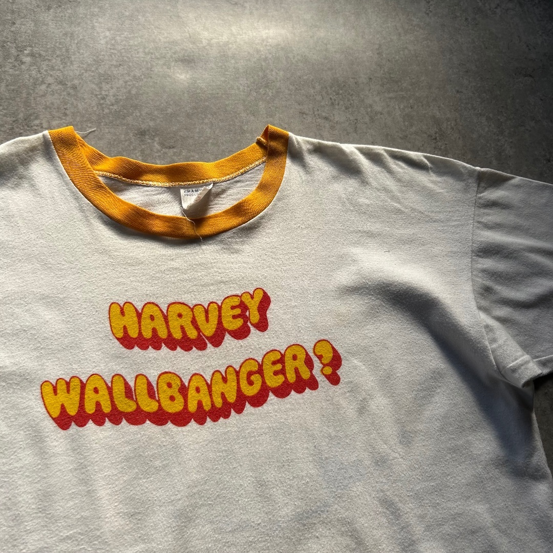 70s チャンピオン リンガーtシャツ USA製 L オレンジ×イエロー