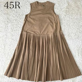 45R - 【美品】 45R リネンツイードワンピース ロング 45R - 【美品】 45R リネンツイードワンピース ロング