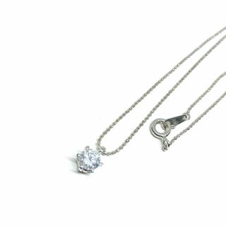 美品　CZ ジルコニア　SILVER刻印　ネックレス(ネックレス)