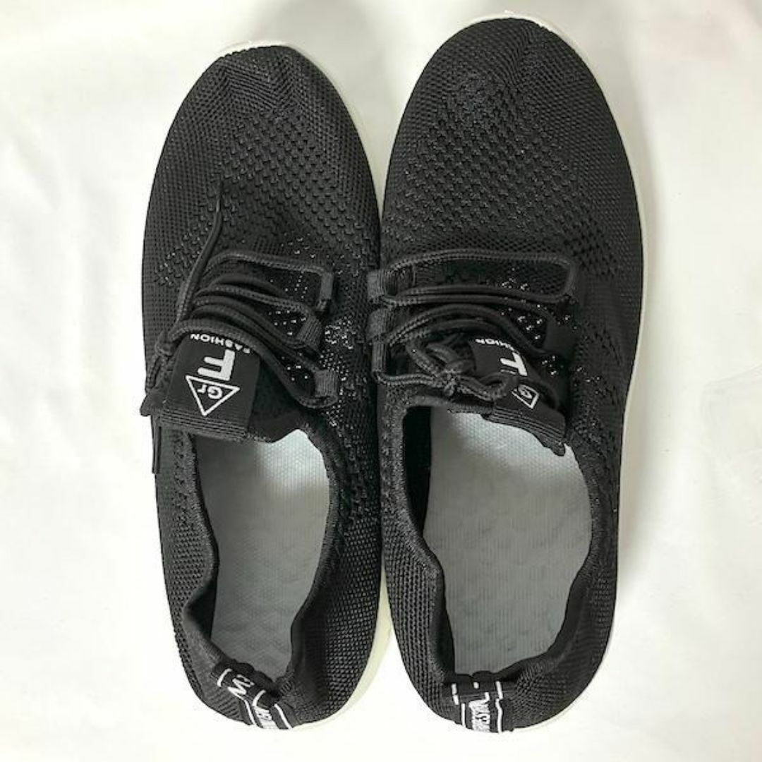 スニーカー ナースシューズ ウォーキング ブラック メッシュ 25.0 ジム レディースの靴/シューズ(スニーカー)の商品写真