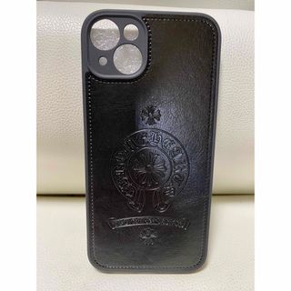 iphone14スマホケース 人気のホースシュー＆クロス 【ブラック】(iPhoneケース)