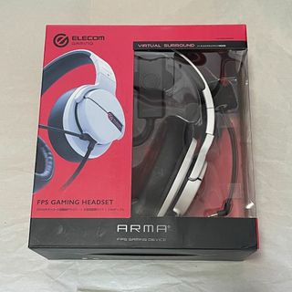 エレコム(ELECOM)のエレコム ゲーミングヘッドセット HS-ARMA200VWH 美品(PC周辺機器)