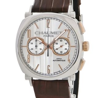 ショーメ(CHAUMET)のショーメ ダンディ XL クロノグラフ W11790-30V K18PG×SS スクエア シルバー 自動巻き メンズ 腕時計(腕時計(アナログ))