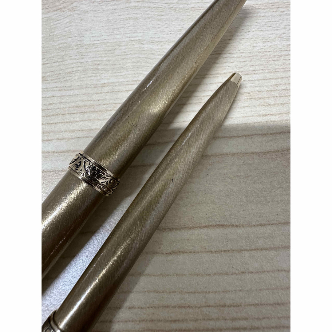 米国SHEAFFER 製ゴールド 万年筆とボールペンセット インテリア/住まい/日用品の文房具(ペン/マーカー)の商品写真