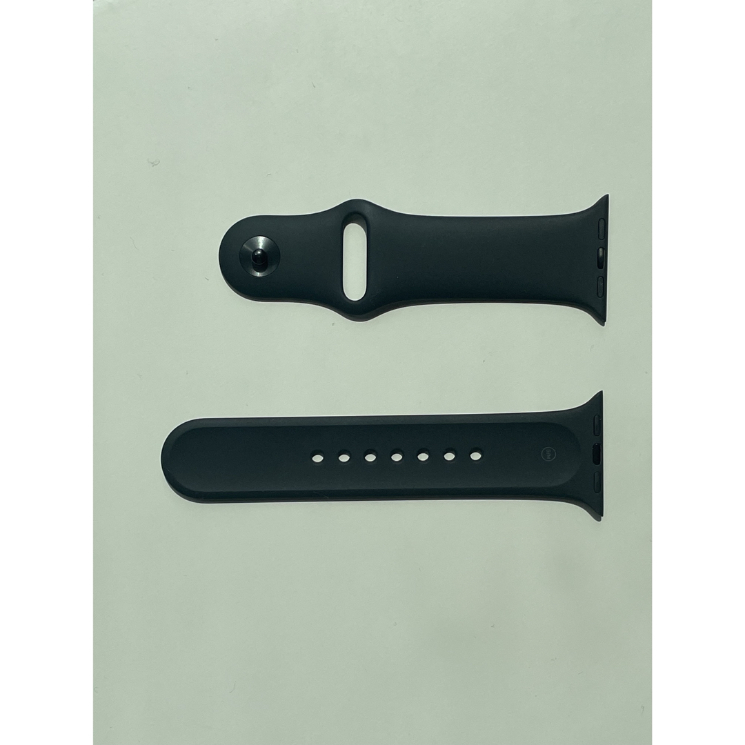 Apple Watch(アップルウォッチ)のアップルウォッチバンド 黒 未使用 純正 シリコン メンズの時計(ラバーベルト)の商品写真