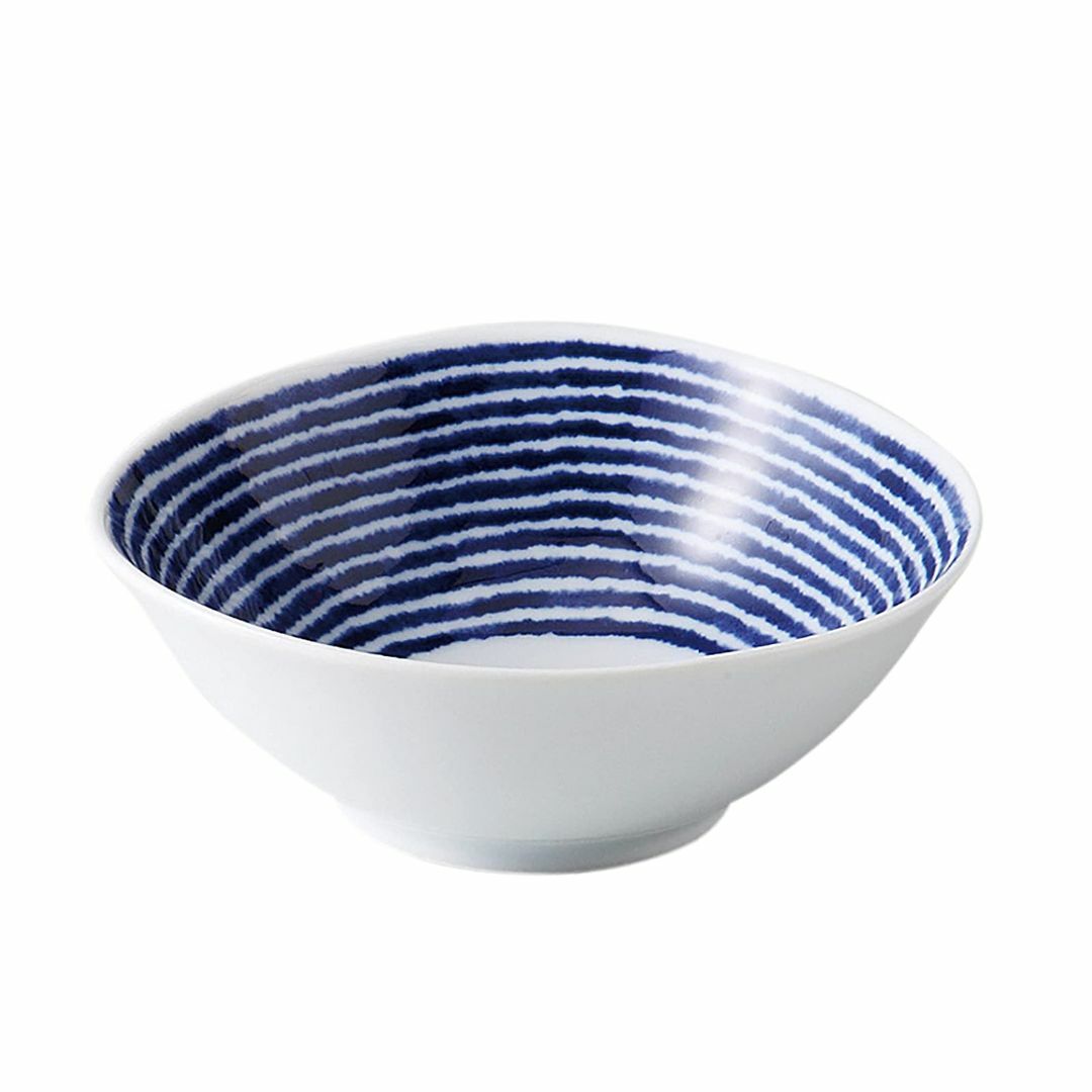 【在庫処分】波佐見焼 ボウル 皿 変形小付 約10cm 藍染駒筋 日本製 330 インテリア/住まい/日用品のキッチン/食器(食器)の商品写真