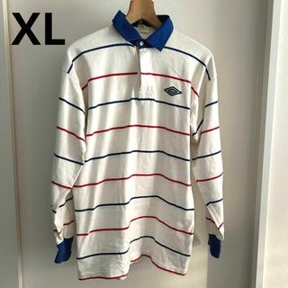 アンブロ(UMBRO)の古着　アンブロ　ラガーシャツ　ボーダー　XL メンズ(Tシャツ/カットソー(七分/長袖))