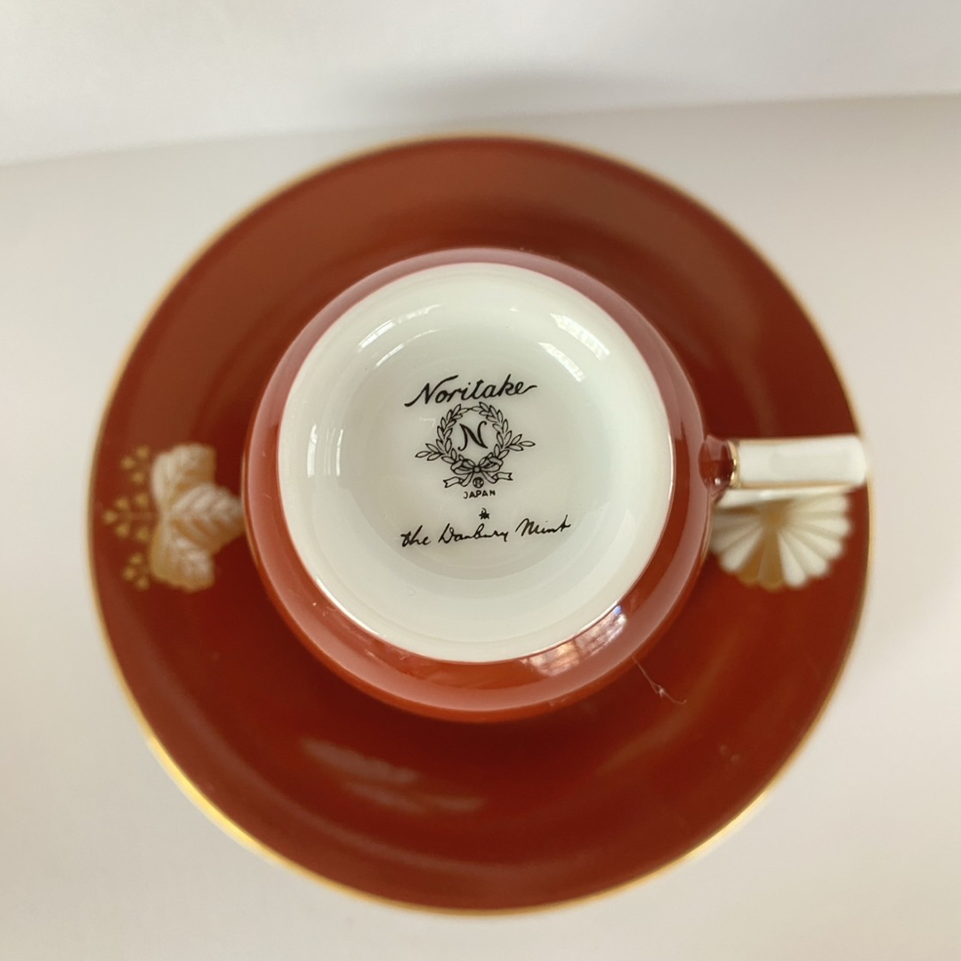 Noritake - オールドノリタケ/金彩/菊花紋/桐紋/赤菊紋様/カップ Noritake - オールドノリタケ/金彩/菊花紋/桐紋/赤菊紋様/カップ