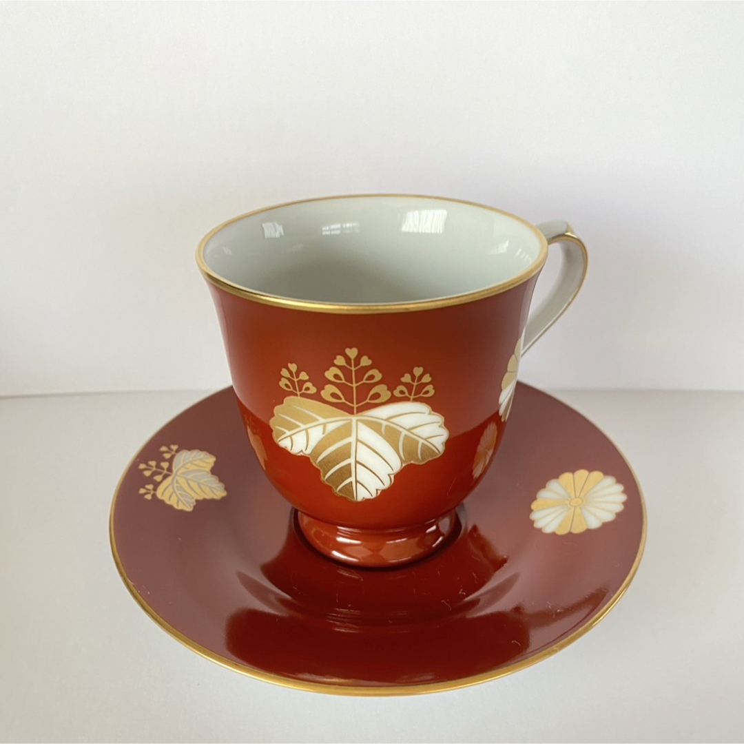 Noritake - オールドノリタケ/金彩/菊花紋/桐紋/赤菊紋様/カップ Noritake - オールドノリタケ/金彩/菊花紋/桐紋/赤菊紋様/カップ
