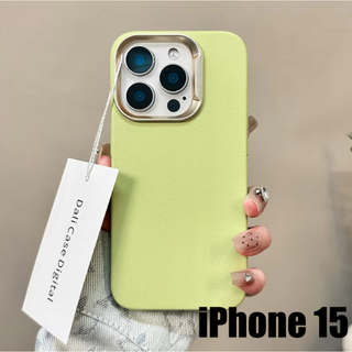 アップル(Apple)のiPhone 15 無印ケース　ライトグリーン (緑系)　可愛くお洒落♡(iPhoneケース)