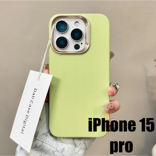 アップル(Apple)のiPhone 15 proケース　ライトグリーン (緑系)　可愛くお洒落♡(iPhoneケース)