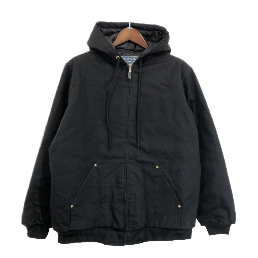 OSCAR SPORTS ダック ワークジャケット ブラック(メンズ L) 古着 T5593
