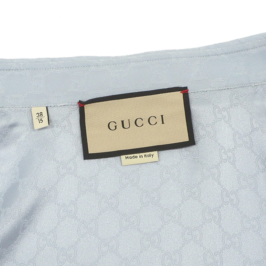 GUCCI - グッチ GUCCI 長袖シャツ GGパターン シルク シャツ GUCCI - グッチ GUCCI 長袖シャツ GGパターン シルク シャツ