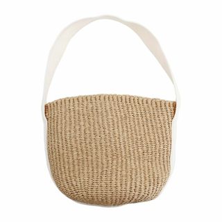 クロエ(Chloe)のクロエ バッグ かごバッグ バスケット ベージュ パステルピンク Mifuko(かごバッグ/ストローバッグ)