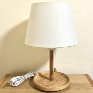 MUJI (無印良品) - 無印良品 LED布シェードスタンドライト タモ MUJI (無印良品) - 無印良品 LED布シェードスタンドライト タモ