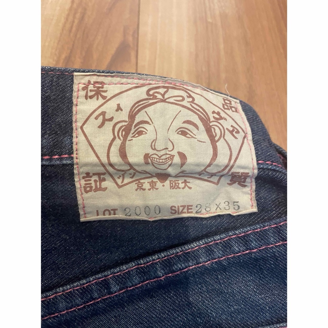 EVISU - サイズ28 ピンク 2000 白耳 白カモメ エヴィス エビスの EVISU - サイズ28 ピンク 2000 白耳 白カモメ エヴィス エビスの