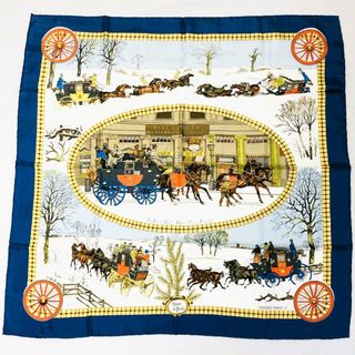 エルメス(HERMES)のHERMES エルメス カレ90 郵便馬車 美品(バンダナ/スカーフ)
