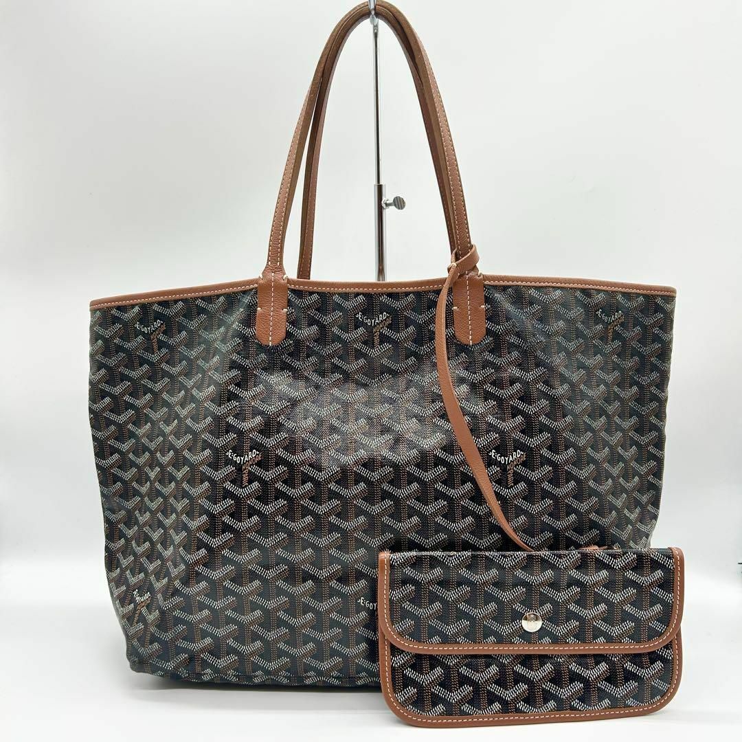 【極美品】ゴヤール サンルイPM ポーチ付 ハンドバッグ ボルドー トートバッグ GOYARD - 美品 GOYARD ゴヤール サンルイPM トートバッグ ポーチ
