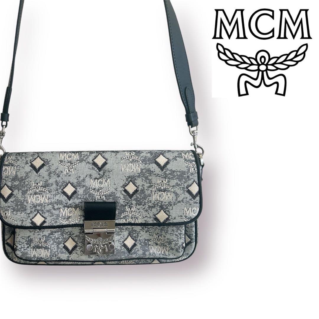 MCM - 【美品】 MCM 2way クロスボディバッグ モノグラム ジャカードスモール