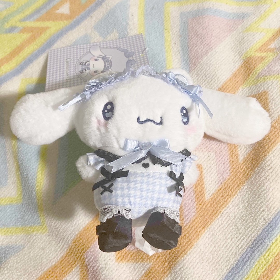 サンリオ(サンリオ)のシナモロール マスコットホルダー(夢リボン) エンタメ/ホビーのおもちゃ/ぬいぐるみ(ぬいぐるみ)の商品写真