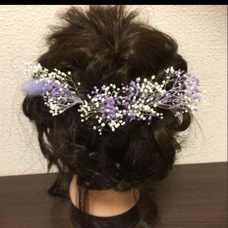 ヘッドドレス プリザーブドフラワー〜natural〜purple(ヘッドドレス/ドレス)