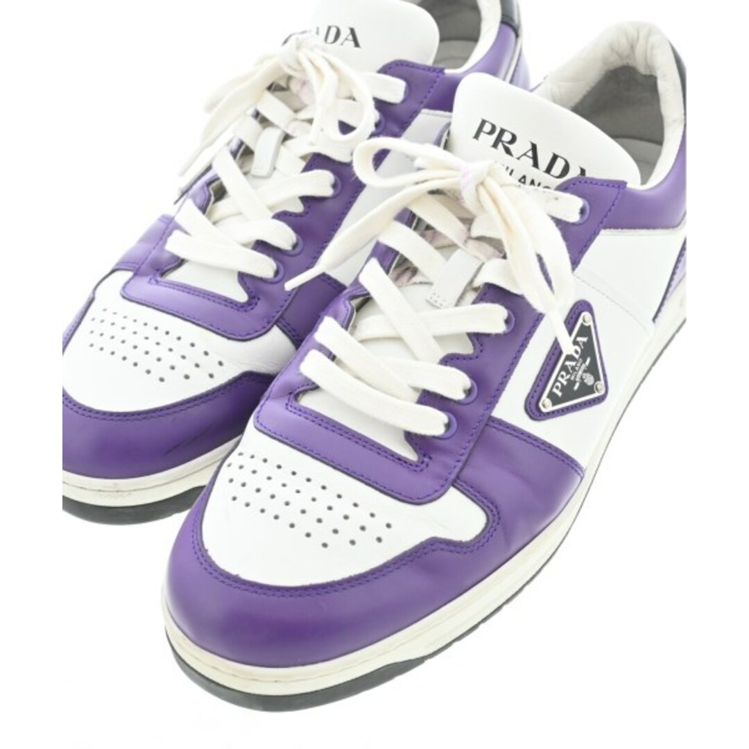 PRADA - PRADA プラダ スニーカー UK7 1/2(26cm位) 白x紫 【古着 PRADA - PRADA プラダ スニーカー UK7 1/2(26cm位) 白x紫 【古着