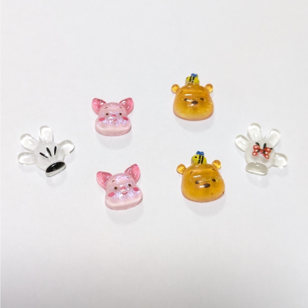 プーさん ピグレット ミッキー 手 コスメ/美容のネイル(デコパーツ)の商品写真