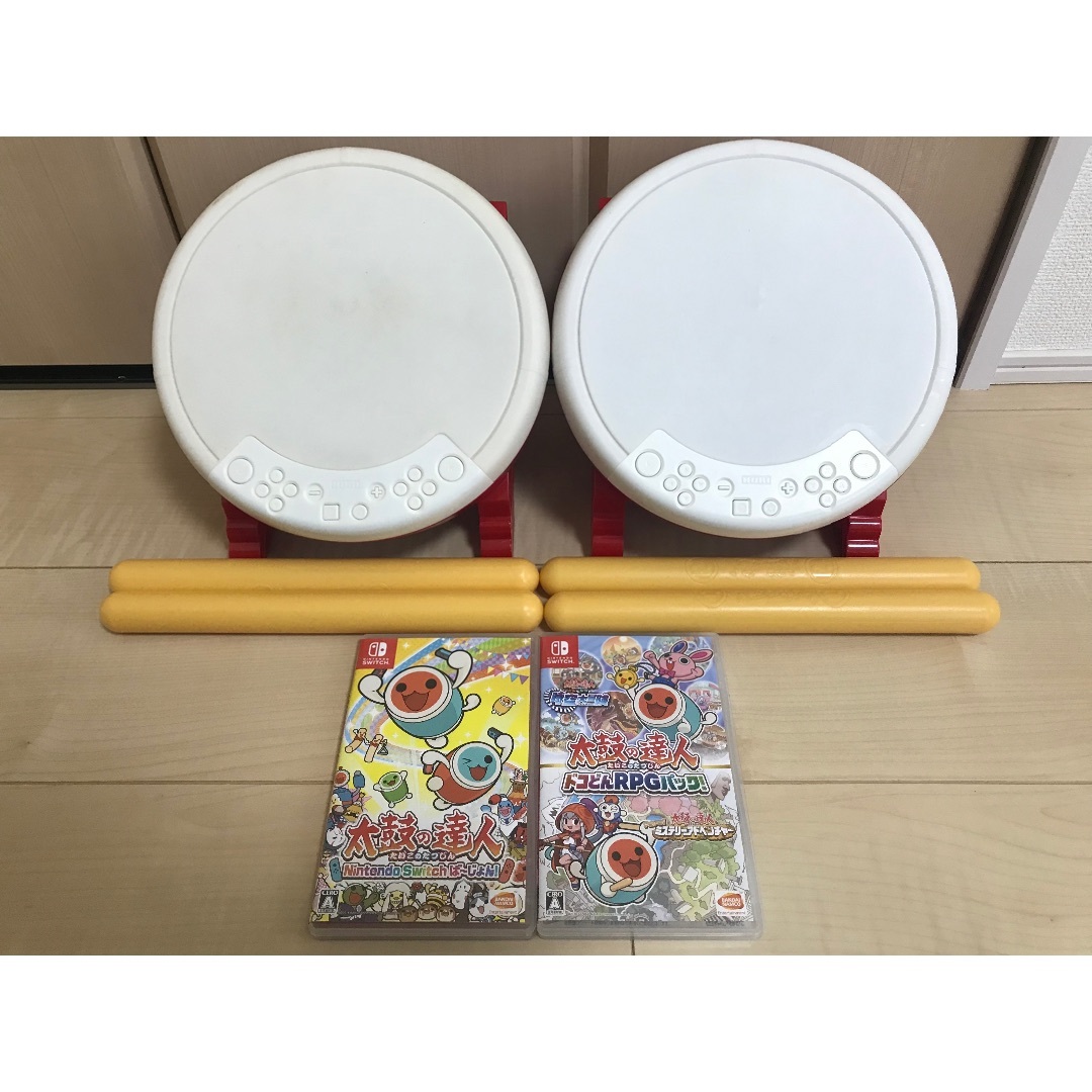 Nintendo Switch - ✨Switch用太鼓の達人ソフト2本＋太鼓とバチ2セット✨
