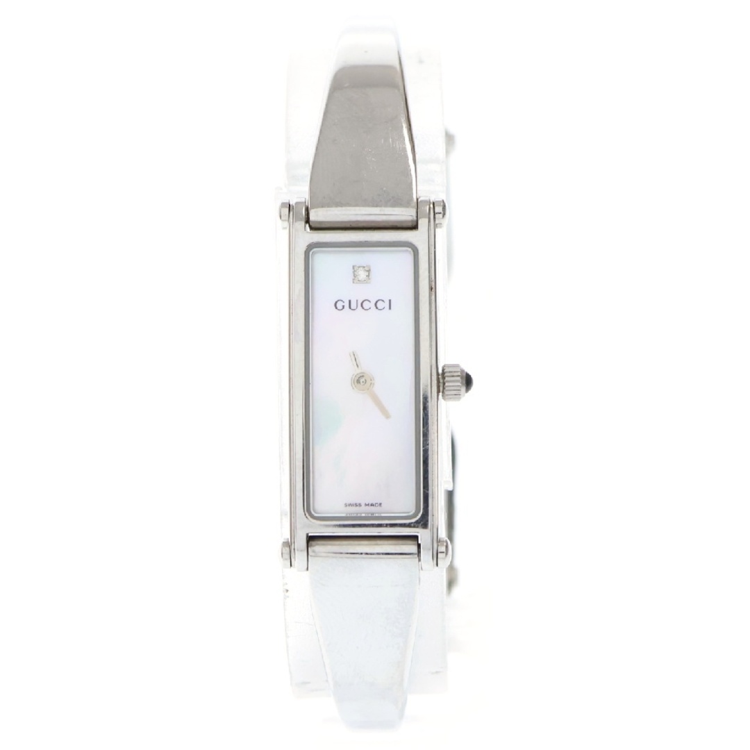 GUCCI - GUCCI グッチ 1500L バングルウォッチ シェル文字盤 SS GUCCI - GUCCI グッチ 1500L バングルウォッチ シェル文字盤 SS