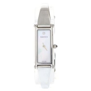 GUCCI - GUCCI グッチ 1500L バングルウォッチ シェル文字盤 SS GUCCI - GUCCI グッチ 1500L バングルウォッチ シェル文字盤 SS