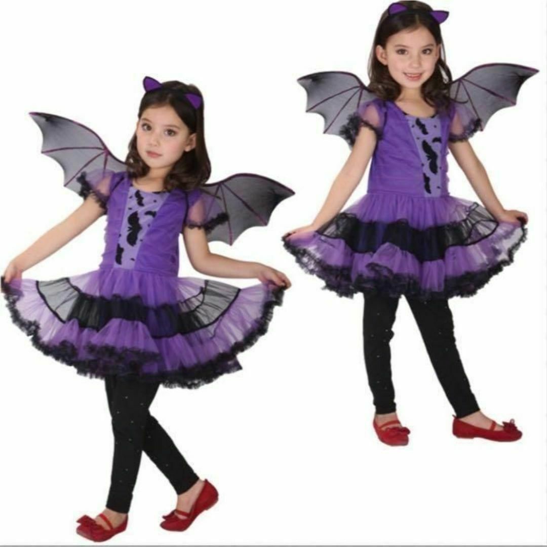 120 ヴァンパイア コウモリ コスプレ 女の子 キッズ 魔女 子供服 120 ヴァンパイア コウモリ コスプレ 女の子 キッズ 魔女 子供服