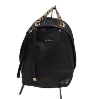 FURLA - FURLA ブラック レザー リュックの通販 by なっちゃん's FURLA - FURLA ブラック レザー リュックの通販 by なっちゃん's