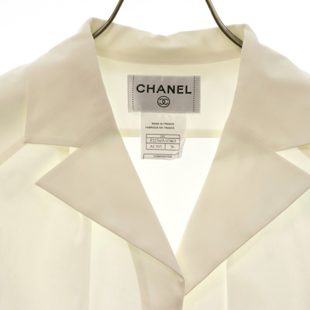 CHANEL - CHANEL シャネル ココボタン 長袖シャツ ホワイト CHANEL - CHANEL シャネル ココボタン 長袖シャツ ホワイト