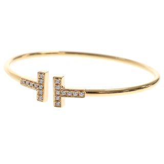 TIFFANY&Co ティファニー Tワイヤー ブレスレット ダイヤモンド Au750 PG ピンクゴールド バングル ジュエリー(ブレスレット/バングル)