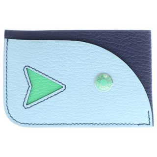エルメス(HERMES)のHERMES エルメス ポワソン カードケース シェーブルミゾール レザー ブルー B刻印(名刺入れ/定期入れ)