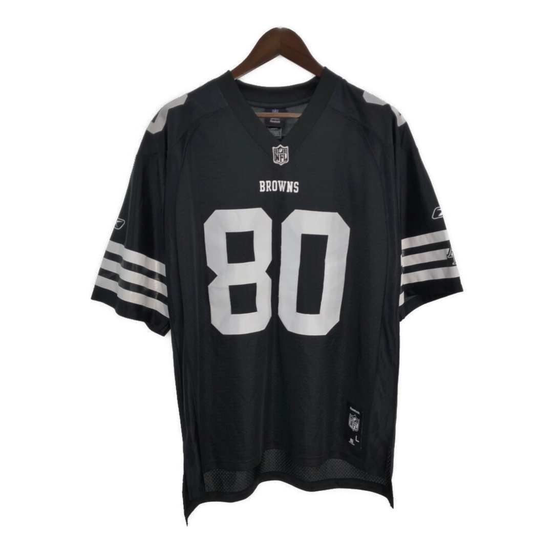 Reebok - Reebok リーボック NFL クリーヴランド・ブラウンズ ゲームシャツ ユニフォーム プロチーム ブラック（メンズ L ）中古 古着 T5991