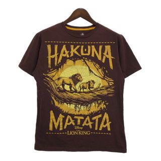 ディズニー(Disney)のDisney ディズニー ライオンキング LION KING 半袖Ｔシャツ ブラウン(メンズ M)中古 古着 T6331(Tシャツ/カットソー(半袖/袖なし))