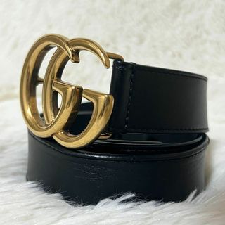 GUCCI - 本物GUCCIレディースベルトグッチ黒ブラック刻印80cmの GUCCI - 本物GUCCIレディースベルトグッチ黒ブラック刻印80cmの