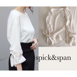 スピックアンドスパン(Spick & Span)のゆんさん専用ページ ＊ 今期完売 スピック&スパン 袖リボンブラウス(シャツ/ブラウス(長袖/七分))