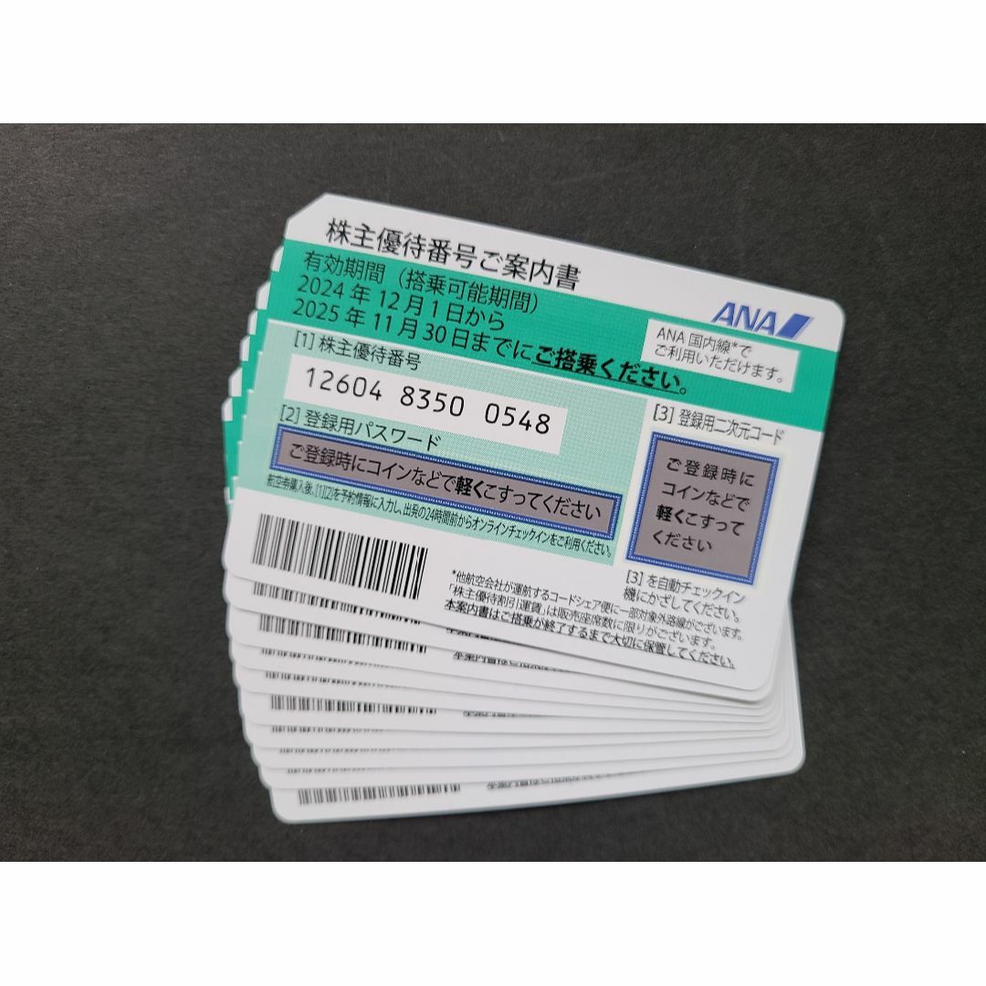 【最新】ANA★株主優待★2025年11月期限★10枚セット⑪ チケットのチケット その他(その他)の商品写真