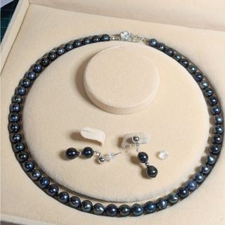 天然あこやピーコックブラックパールネックレス(ネックレス)
