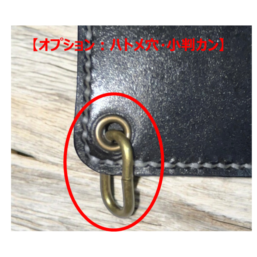 ミドルトラッカーウォレット/栃木レザー/黒色/ステッチ白色/フルハンドメイド 栃木レザーミドルトラッカーウォレット/黒色/ステッチ白色