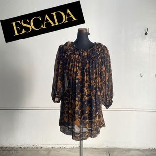 エスカーダ(ESCADA)のESCADA エスカーダ パイソン柄 バルーンスリーブブラウス D(シャツ/ブラウス(長袖/七分))