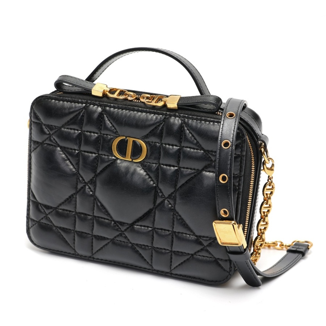 Dior - ディオール / DIOR　カロ ボックス バッグ / チェーンポーチ / ショルダー　S5140UNGX_M900　マクロカナージュ キルティング カーフレザー　ブラック 【中古】 商品番号 S-157738