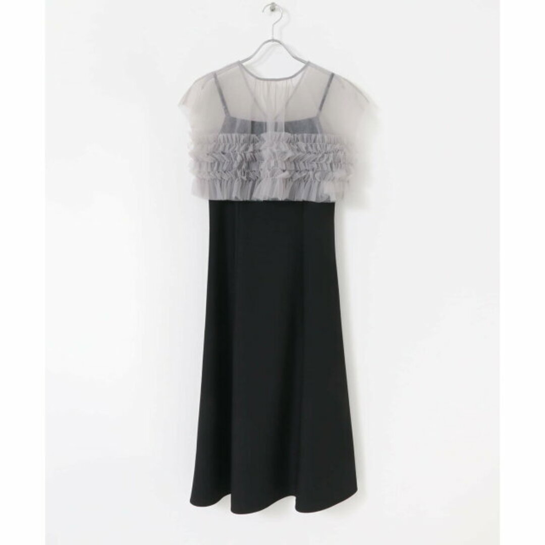 URBAN RESEARCH ROSSO(アーバンリサーチロッソ)の【black】チュールフリルドレス レディースのワンピース(ロングワンピース/マキシワンピース)の商品写真